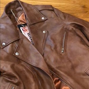 Brown motto jacket